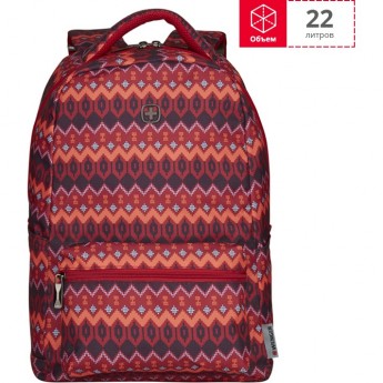 Рюкзак WENGER COLLEAGUE красный с рисунком 606471